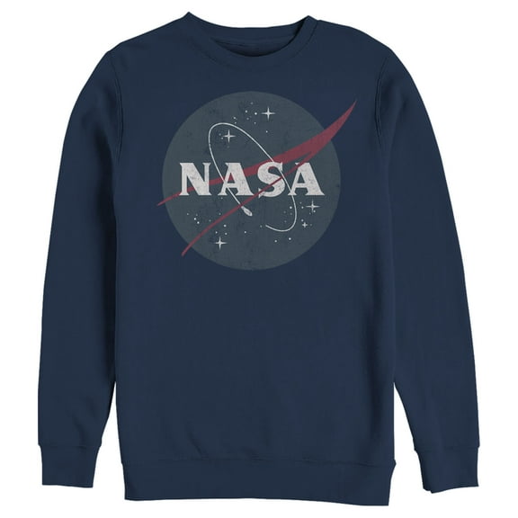 Men's NASA Simple Vintage Logo Sweatshirt Navy Blue Medium