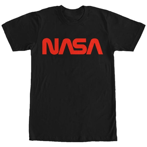 Men's NASA Simple White Logo  Graphic T-Shirt