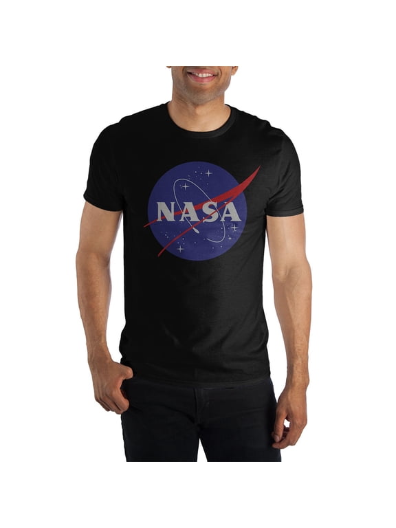 Men's NASA Space Logo Soft Hand Print Shirt-Small