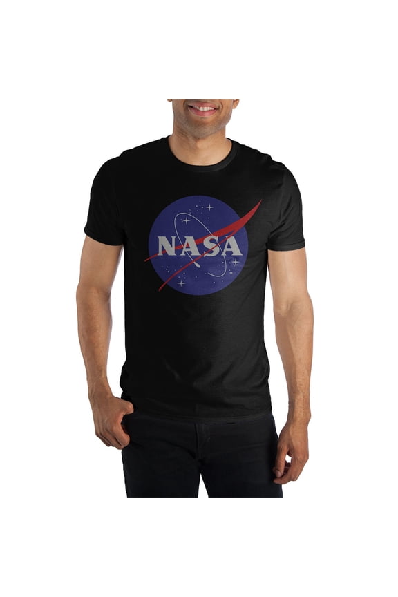 Men's NASA Space Logo Soft Hand Print Shirt-X-Large