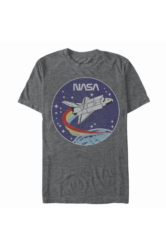 Men's NASA Space Rocket Graphic Tee Charcoal Heather Medium