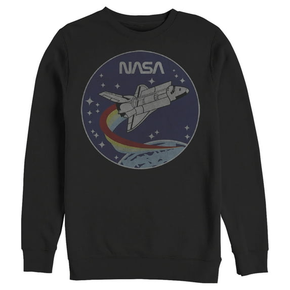 Men's NASA Space Rocket Sweatshirt Black Large