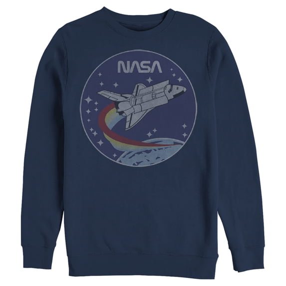 Men's NASA Space Rocket Sweatshirt Navy Blue 2X Large