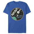 thumbnail image 1 of Men's NASA Space Shuttle Around Moon  Graphic Tee Royal Blue Small, 1 of 4