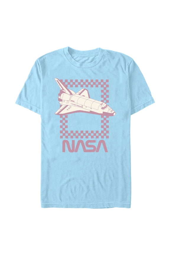Men's NASA Space Shuttle Checkered Frame Graphic T-Shirt