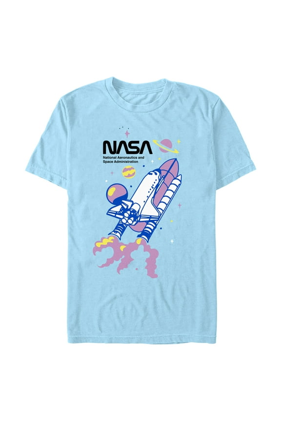 Men's NASA Space Shuttle Illustration Graphic T-Shirt