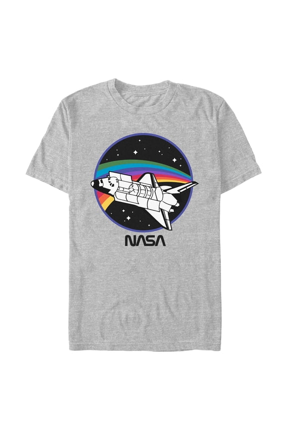 Men's NASA Space Shuttle Rainbow Path Graphic T-Shirt