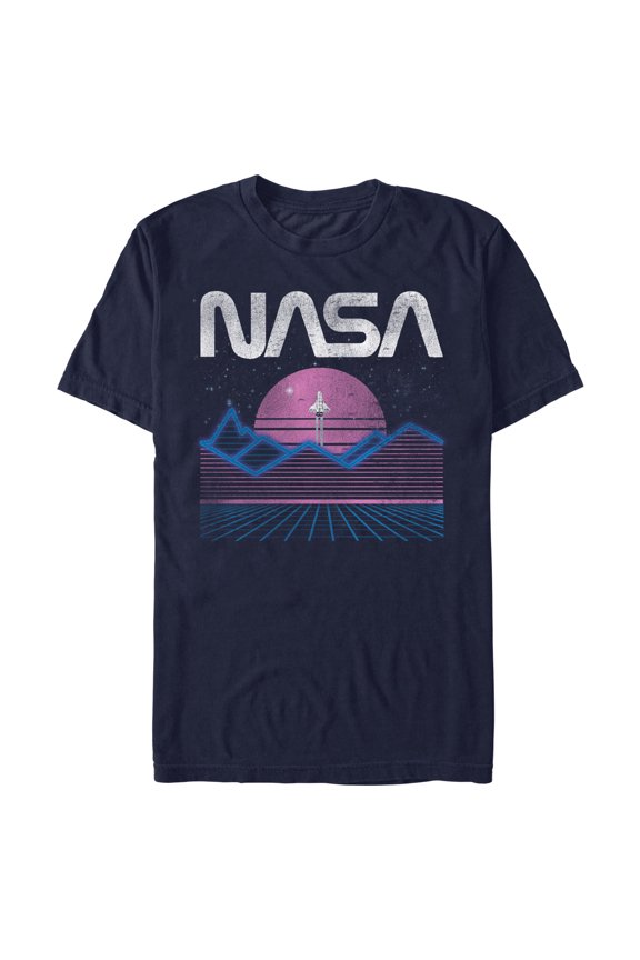 Men's NASA Space Shuttle Retro Scene Graphic T-Shirt