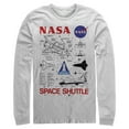 thumbnail image 1 of Men's NASA Space Shuttle Schematic Details  Long Sleeve Shirt White X Large, 1 of 3