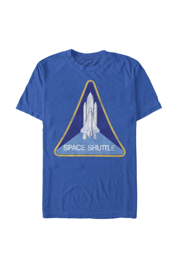 Men's NASA Space Shuttle Triangle Emblem Graphic Tee Royal Blue Medium