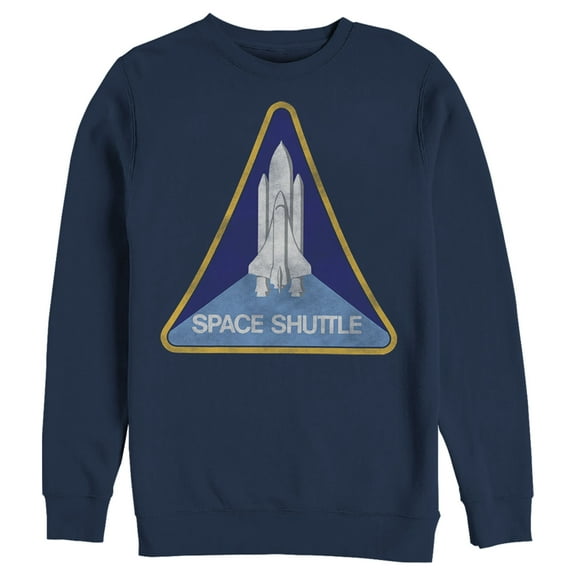 Men's NASA Space Shuttle Triangle Emblem Sweatshirt Navy Blue X Large