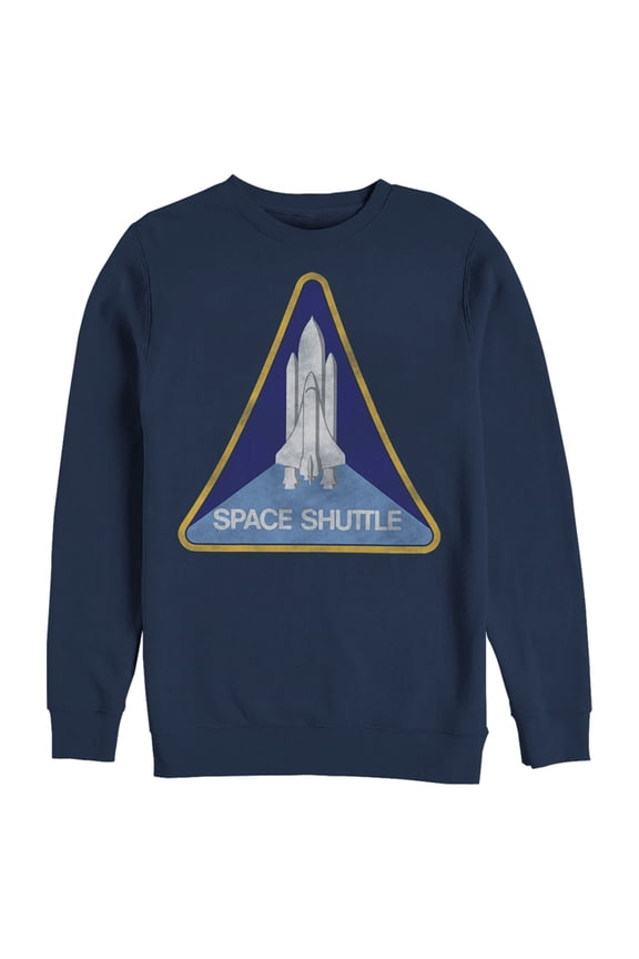 Men's NASA Space Shuttle Triangle Emblem Sweatshirt Navy Blue X Large