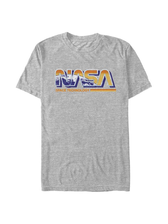 Men's NASA Space Technology Logo Graphic Tee Athletic Heather Small