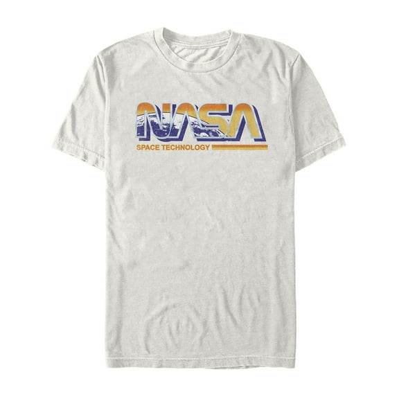 Men's NASA Space Technology Logo  Graphic Tee White 3X Large