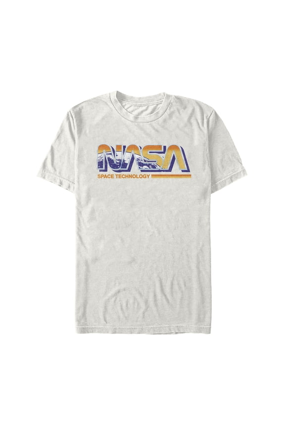 Men's NASA Space Technology Logo  Graphic Tee White Small