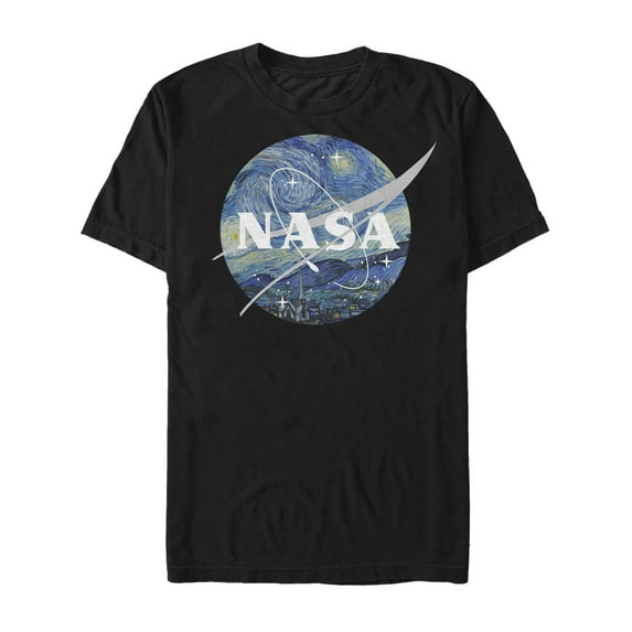 Men's NASA Starry Night Logo Graphic Tee Black 5X Large