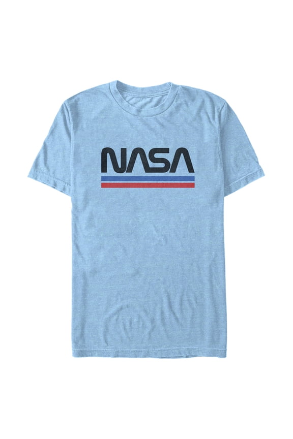 Men's NASA Stripe Minimal Logo Vintage  Graphic T-Shirt