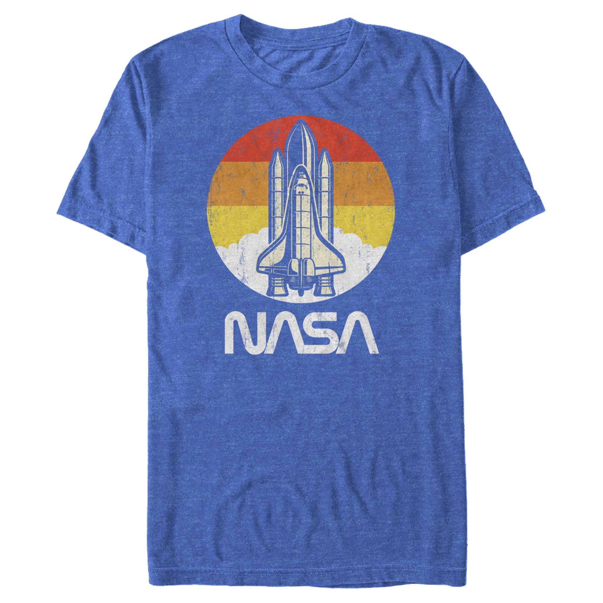 Men's NASA Sunset Retro Launch Graphic Tee Royal Blue Heather X Large ...