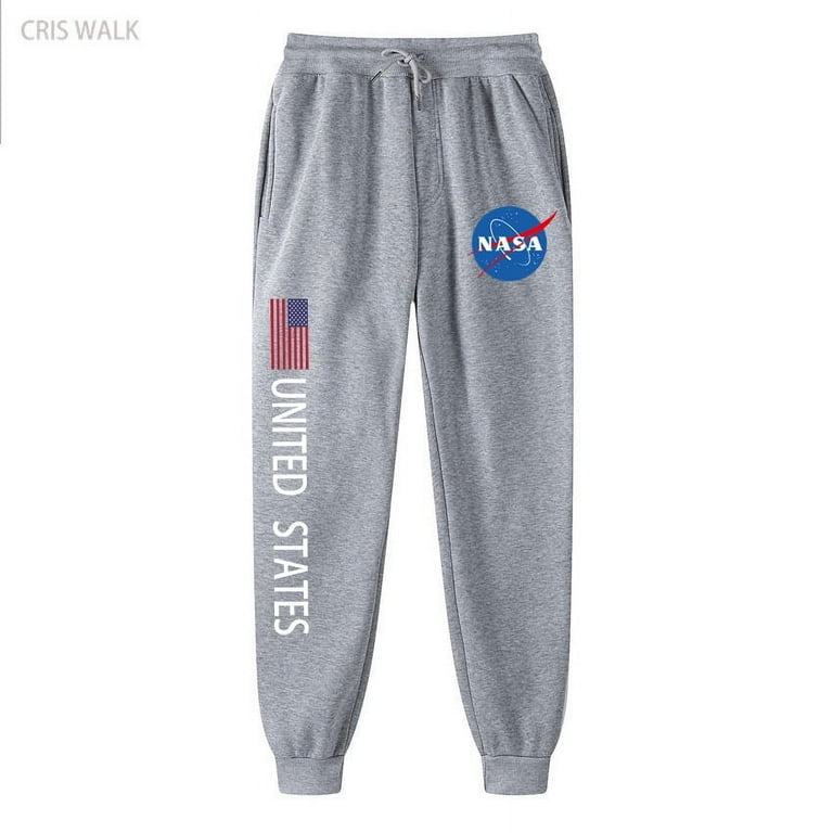 Men s NASA Sweatpants Jogging Bottoms Drawstring Elastic Waist Trendy Jogger Bottoms Sport Casual Fleece Trousers Walmart
