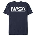 thumbnail image 1 of Men's NASA Text Simple Logo  Graphic Tee Navy Blue Small, 1 of 4