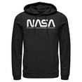 thumbnail image 1 of Men's NASA Text Simple Logo  Pull Over Hoodie Black 2X Large, 1 of 3