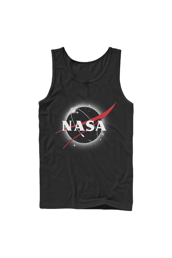 Men's NASA Total Eclipse Logo Tank Top Black Medium
