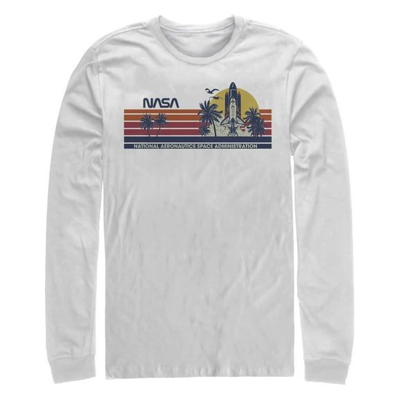 Men's NASA Tropical Retro Logo Long Sleeve Shirt