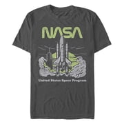 Mens NASA United States Space Program Vintage Poster Graphic T-Shirt
