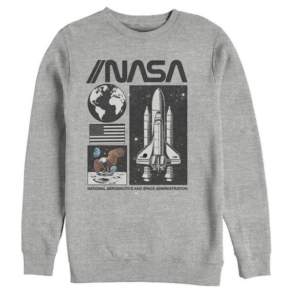 Men's NASA Vintage Panels Sweatshirt Athletic Heather Small
