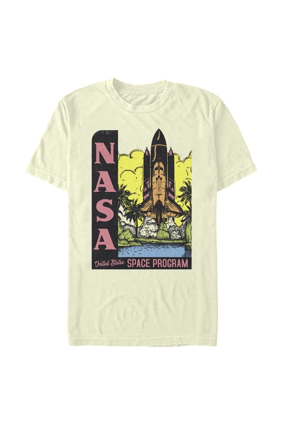 Men's NASA Vintage Space Program Graphic Tee Beige X Large