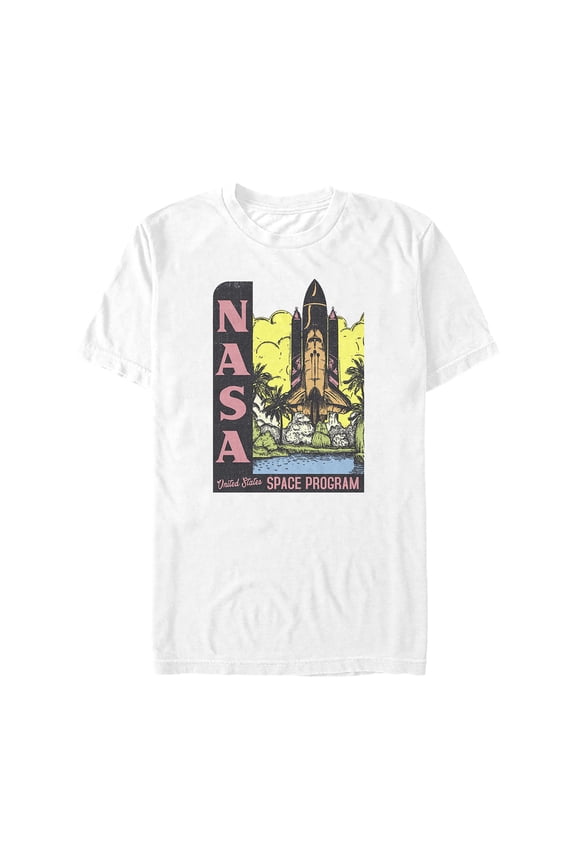 Men's NASA Vintage Space Program Graphic Tee White 2X Large