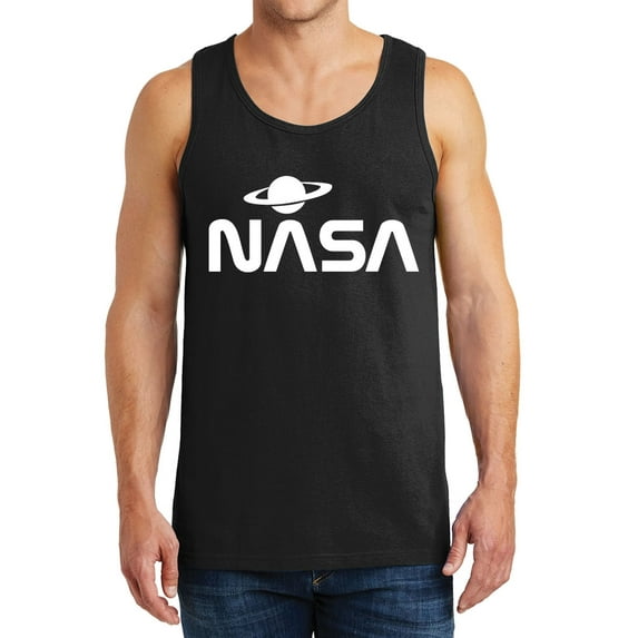 Men’s NASA with Saturn Design Heavy Cotton Tank Tops - XS ~ 3XL