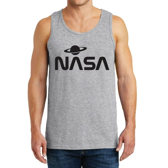 Men’s NASA with Saturn Design Heavy Cotton Tank Tops - XS ~ 3XL