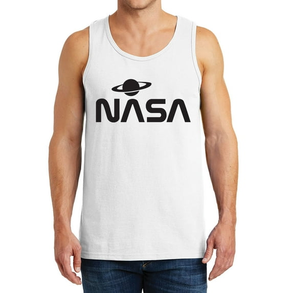 Men’s NASA with Saturn Design Heavy Cotton Tank Tops - XS ~ 3XL