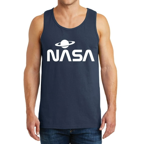 Men’s NASA with Saturn Design Heavy Cotton Tank Tops - XS ~ 3XL