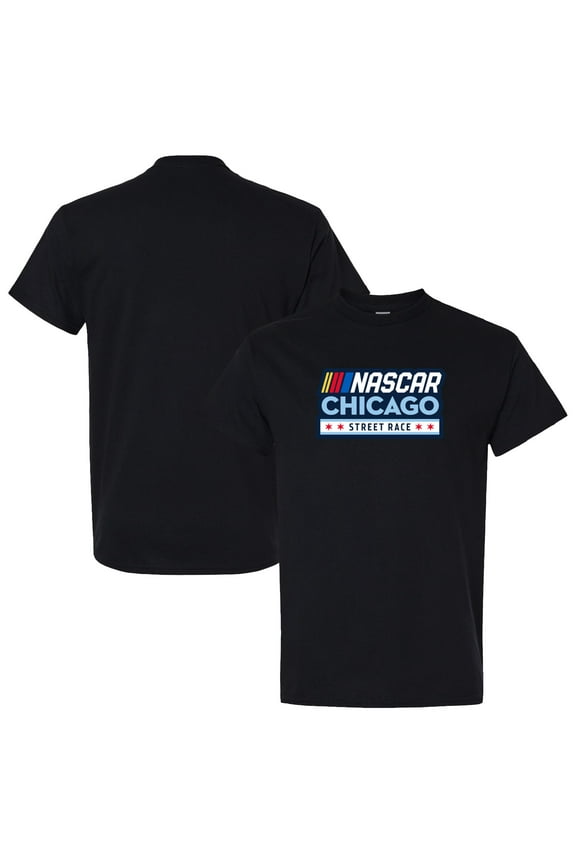 Men's NASCAR Black Chicago Street Race Logo T-Shirt
