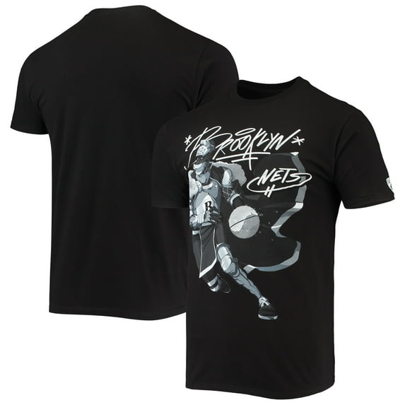 Men's NBA x McFlyy Black Brooklyn Nets Identify Artist Series T-Shirt
