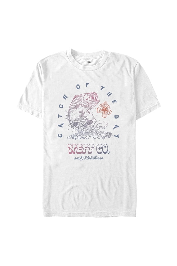 Men's NEFF Catch of the Day Graphic Tee White 2X Large