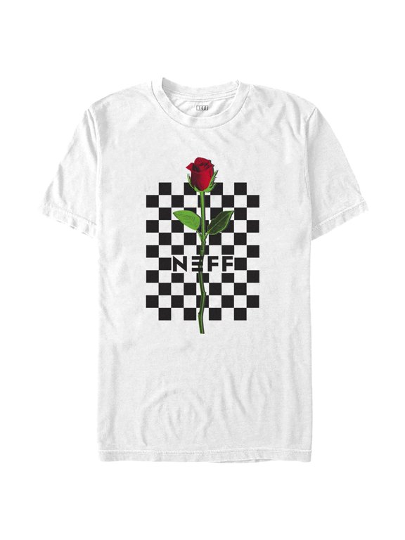 Men's NEFF Checkered Rose Graphic Tee White Medium