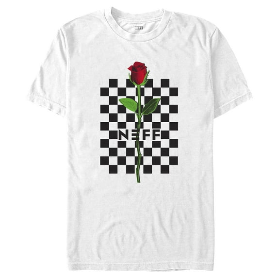 Men's NEFF Checkered Rose Graphic Tee White X Large