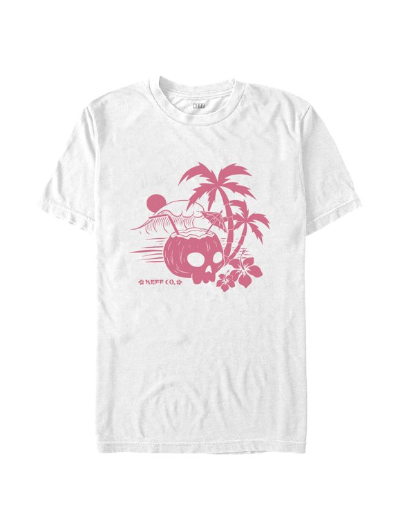 Men's NEFF Coconut Skull Vacation Graphic Tee White Medium