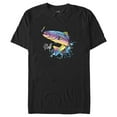thumbnail image 1 of Men's NEFF Jumping Rainbow Fish Graphic Tee Black 2X Large, 1 of 5