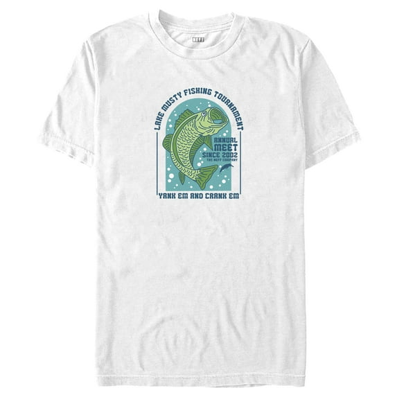 Men's NEFF Lake Musty Fishing Tournament Graphic Tee White Medium