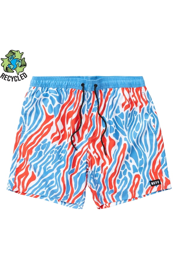 Men's NEFF Leopard Pebble Hot Tub Swim Trunks