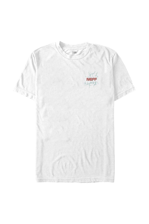 Men's NEFF Lightning Logo  Graphic Tee White Large