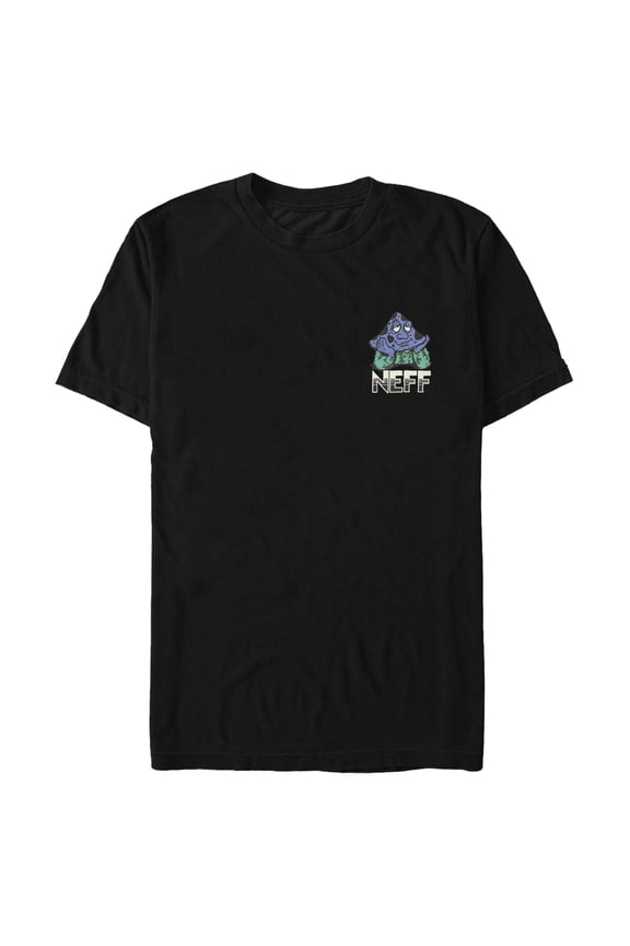 Men's NEFF Meltdown Mushroom Black Graphic T-Shirt