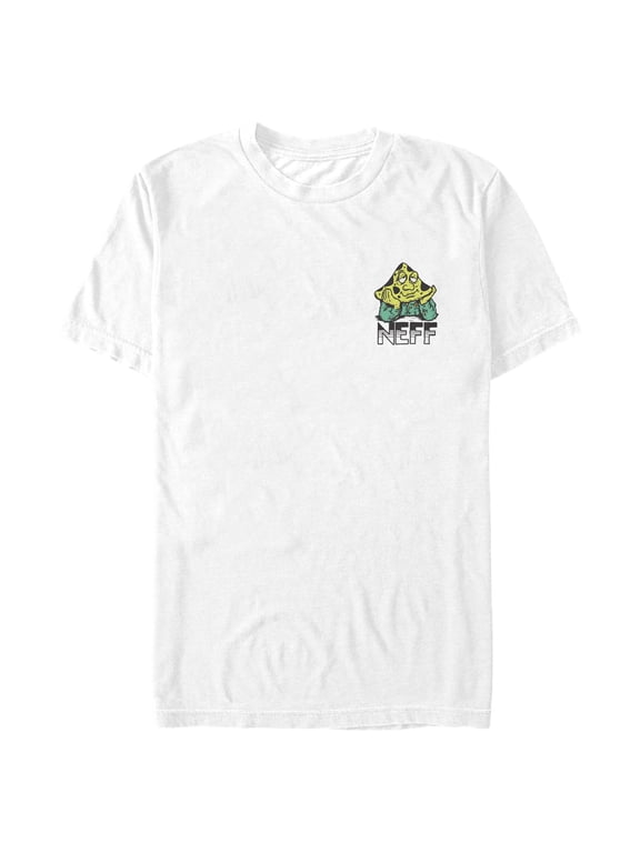 Men's NEFF Meltdown Mushroom White Graphic T-Shirt