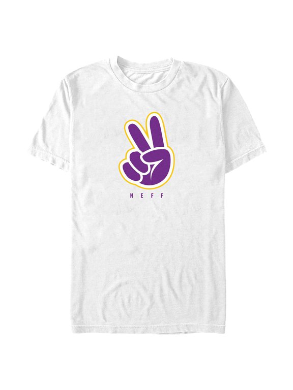 Men's NEFF Peace Sign Logo Purple Graphic T-Shirt
