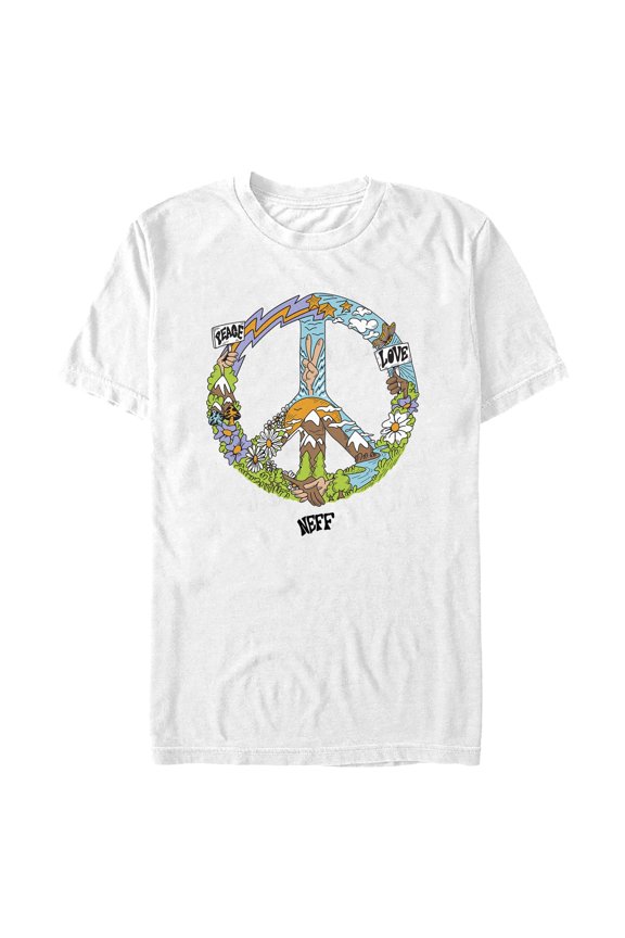 Men's NEFF Peace and Love  Graphic Tee White Medium