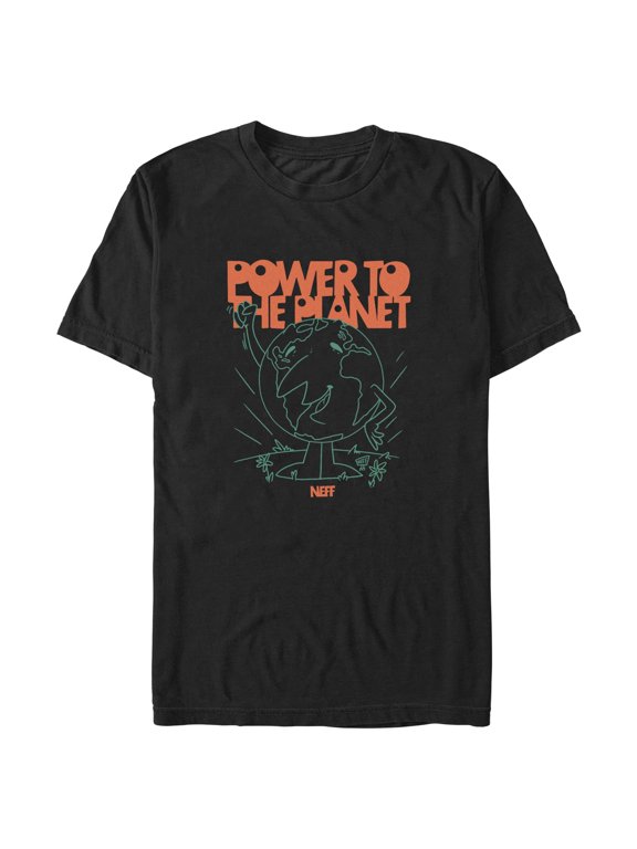 Men's NEFF Power to the Planet Graphic Tee Black Large